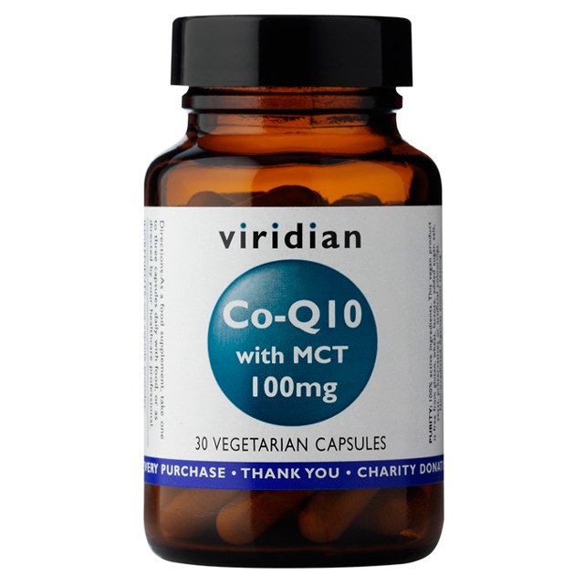 Viridian Co Enzyme Q10  Energy Booster 100Mg Mct Veg Capsules
