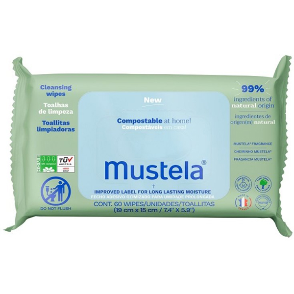 Mustela, Cleansing  Wipes, 60x