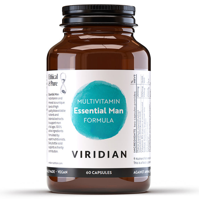 Viridian Essential Man Multi Vitamin Formula 60 Capsules