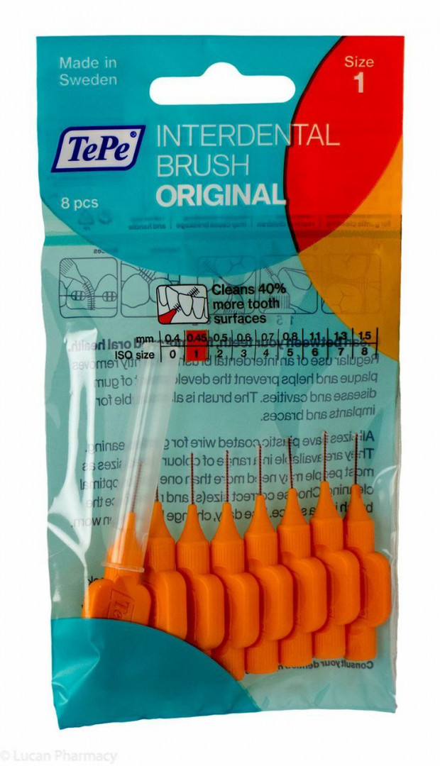Tepe Interdental Brushes Angle 0.45Mm Orange 8Pcs