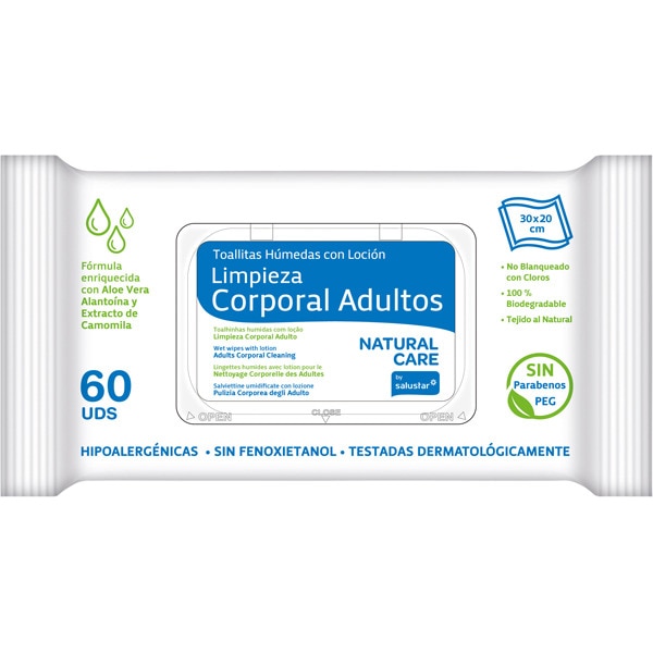 Salustar Adults Wet Wipes 60Pcs