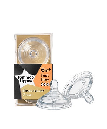 Tommee Tippee Fast Flow Teats 6M+ x2