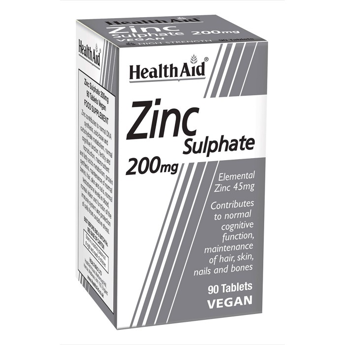 HealthAid Zinc Sulphate 200mg 90 Tablets