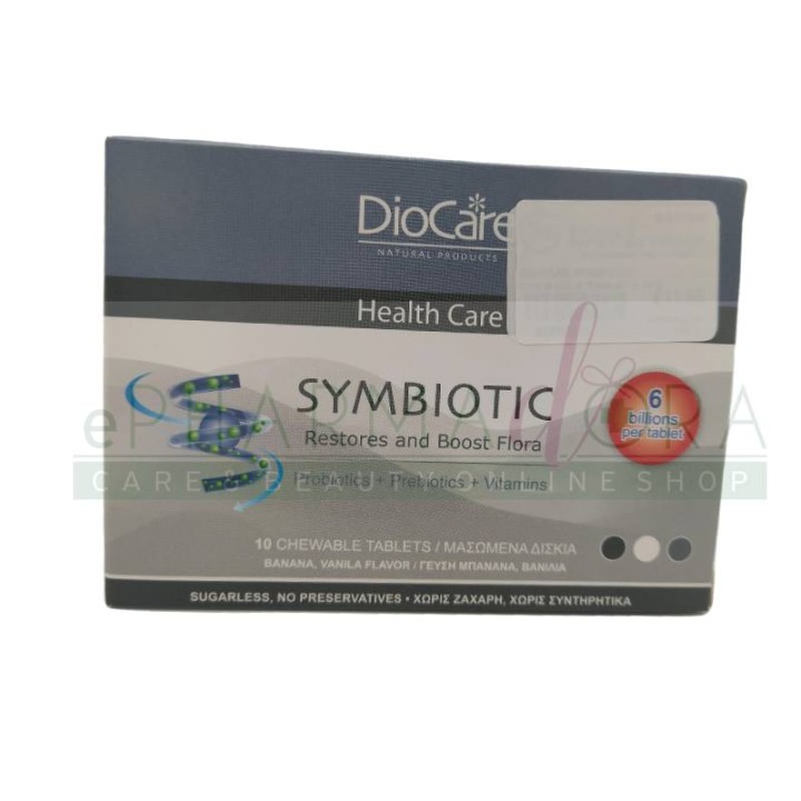 Diocare Symbiotic, Contains A Mixture Of Symbiotics In High Concentrations 10Chewable Tablets