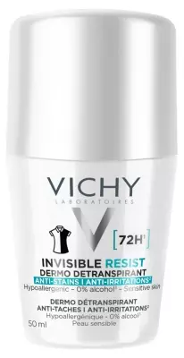Vichy Invisible Resist Women's Deodorant Roll-On 72H, 50Ml