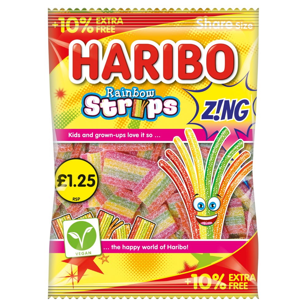Haribo Rainbow Strips Zing 130g