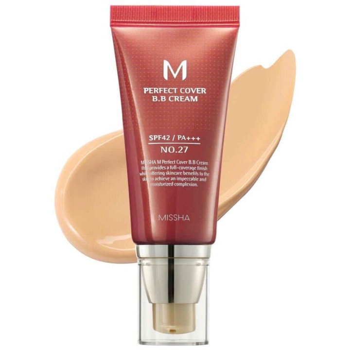Missha - M Perfect Cover BB Cream SPF42 PA+++ #27 Honey Beige