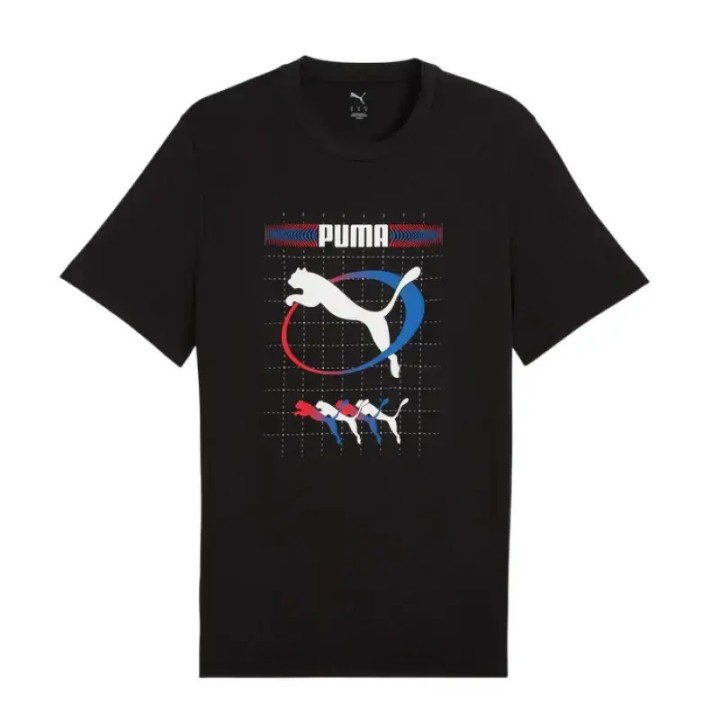 Puma 691786 Graphic Execution T'shirt Mens Colored Black size: Xl