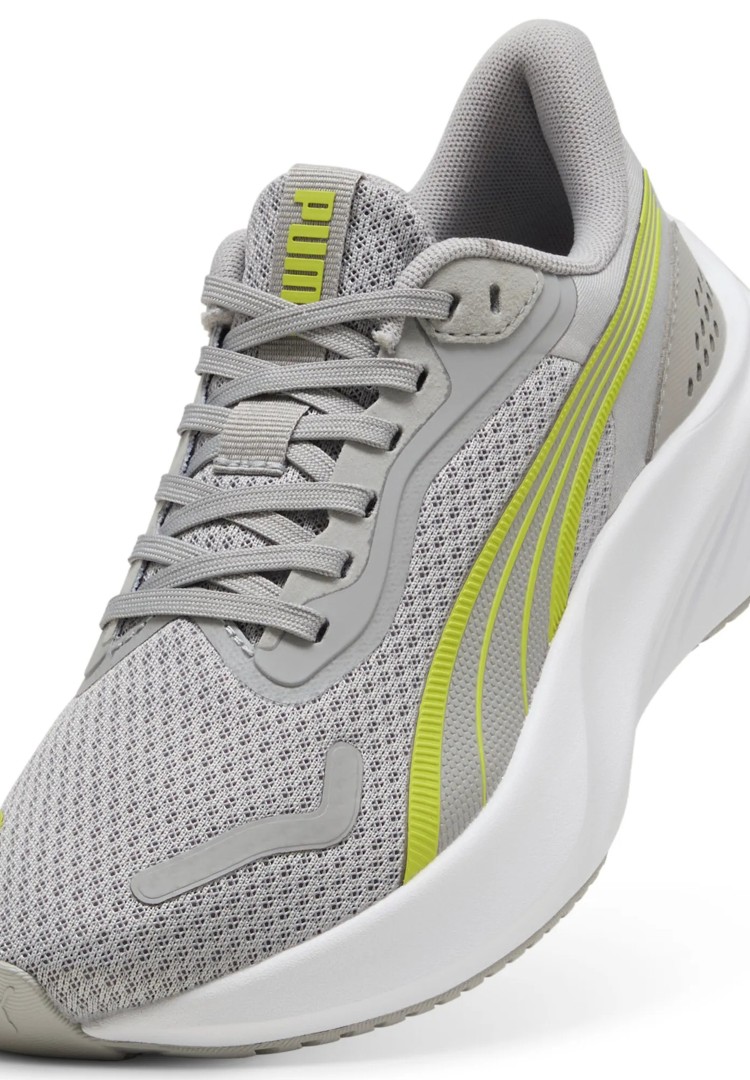 Puma 401516 Pounce Ac+ Infant Running Sneakers Childrens Colored Feather Gray-Royal Sapphire-Pineapple Ice- White size: 8