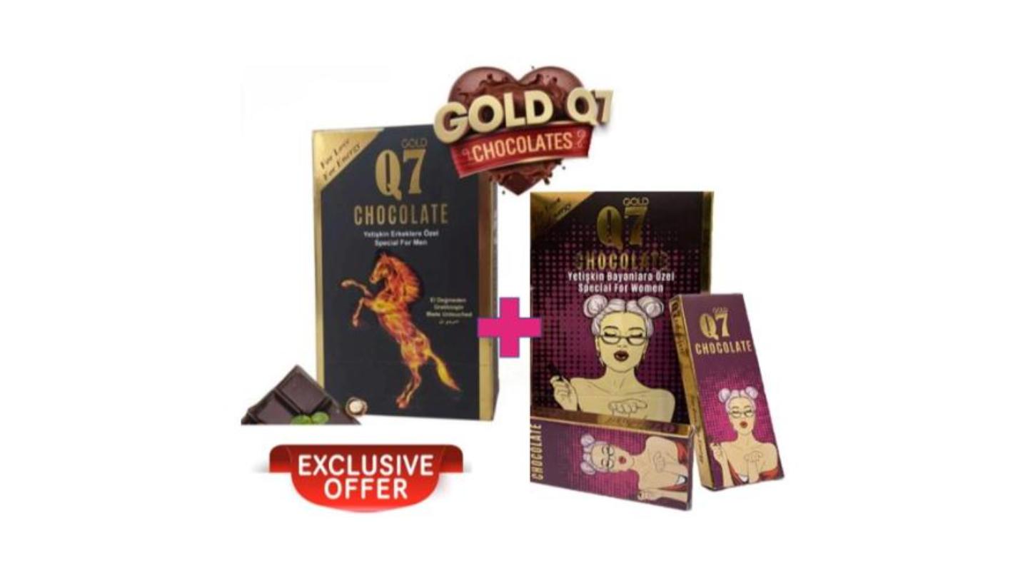 Διεγερτικες Σοκολατες Gold Q7 για ΄Αντρες και Γυναικες – 25g ανα τεμαχιο