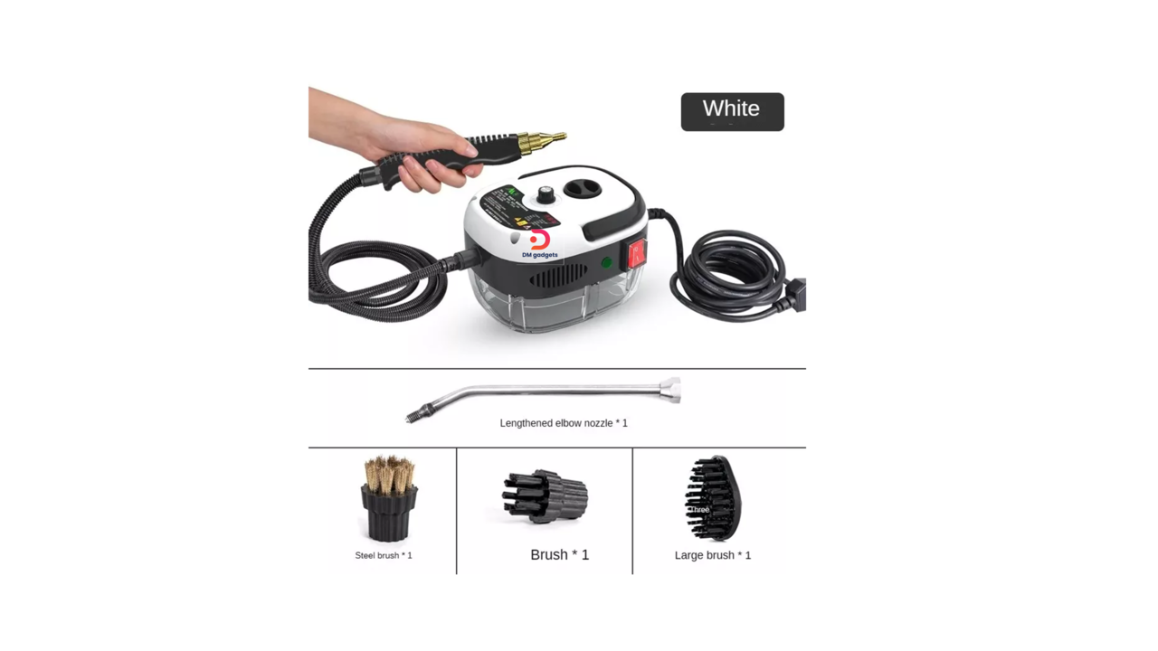 642G2#Andowl®Q-CJ220 2200W-3 Bar Steam Cleaner – White