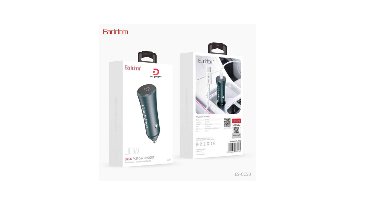 88C#Earldom®ES-CC-50 USB-C 30W Fast Car Charger