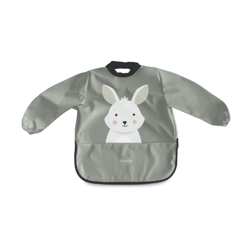 Apron bib with sleeves for meals and activities 6m+