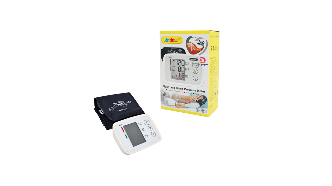 800A2#Andowl CK-A155 Digital Upper Arm Blood Pressure Monitor with LCD Screen