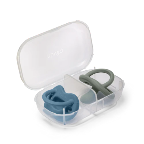 Silicone soothers with orthodontic teat - Orthosoft Light (blue-green)
