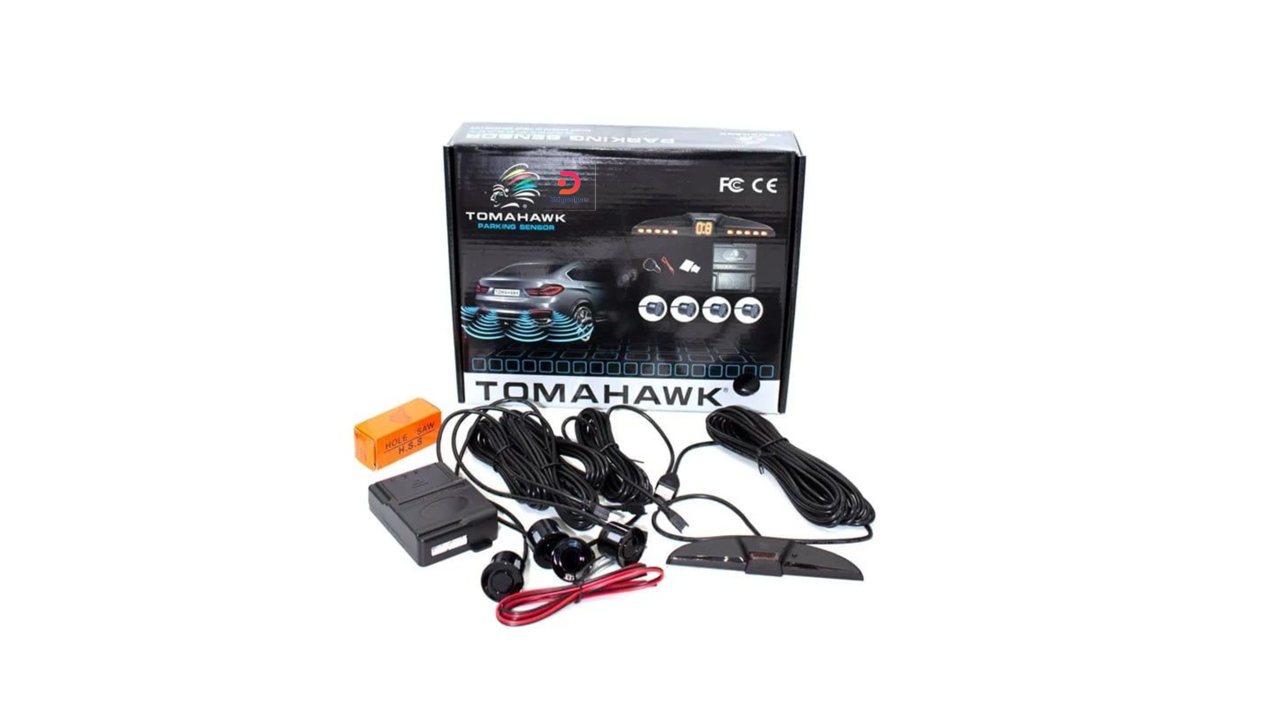 624E2#Tomahawk®TW-7777 Parking Set of 4 Sensors with Display – Black