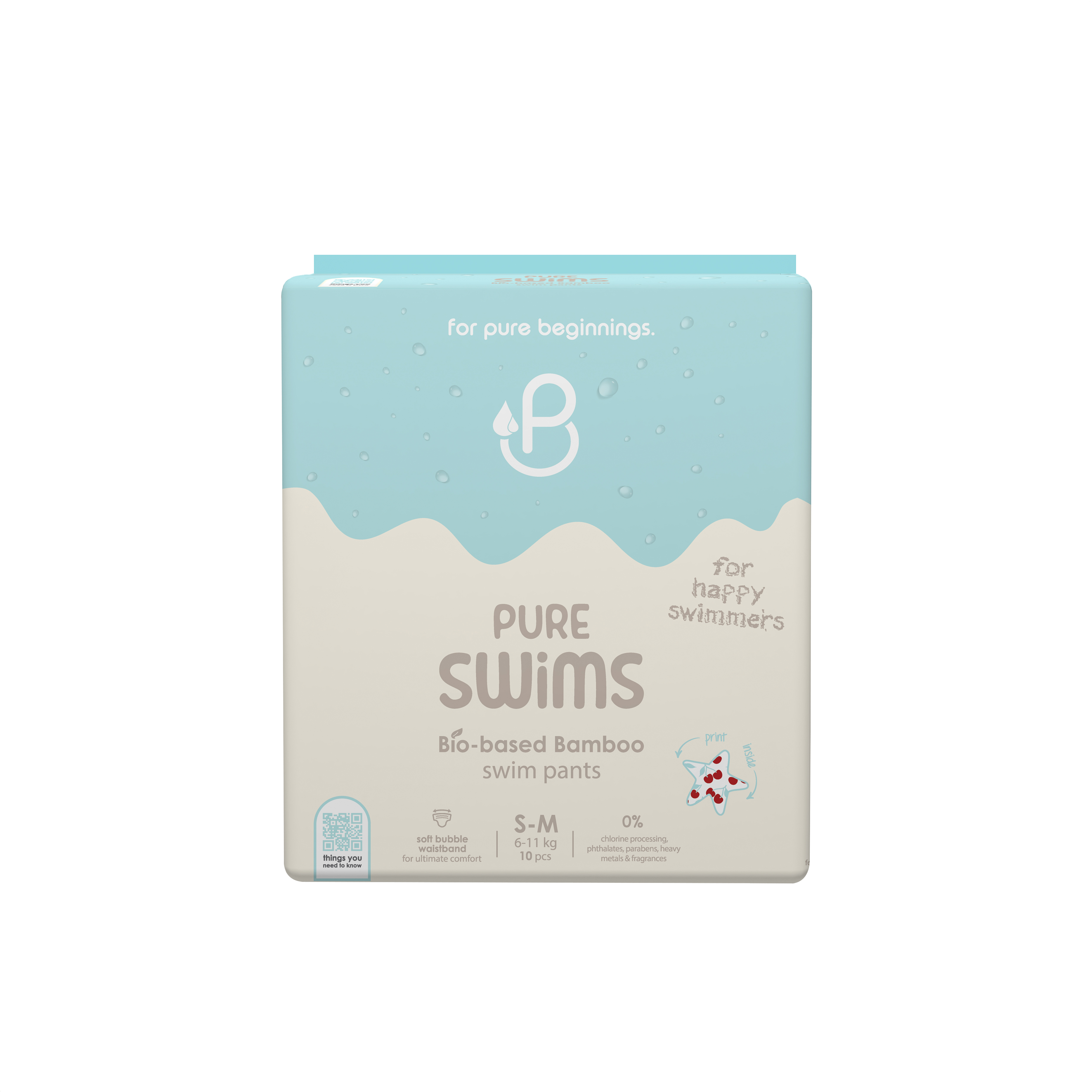 PureBorn Swim Pants Size S-M (6-11 kg), 10pcs/pack