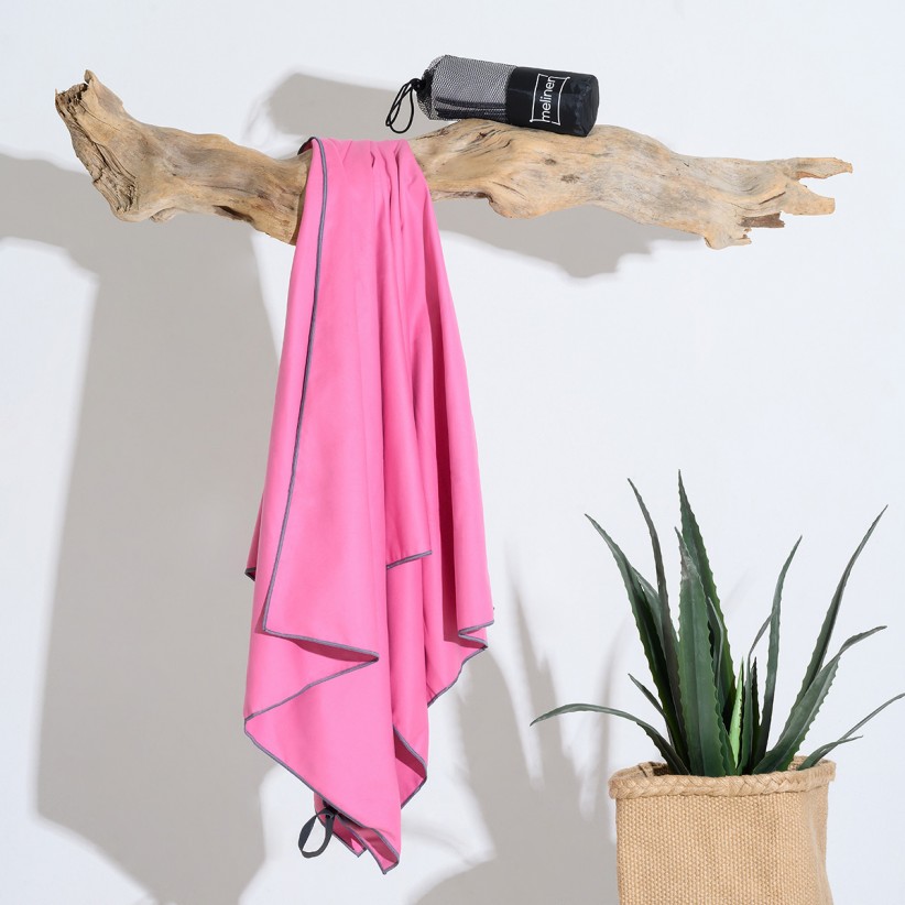 TOWEL MICROFIBER GYM FUCHSIA (80Χ170)