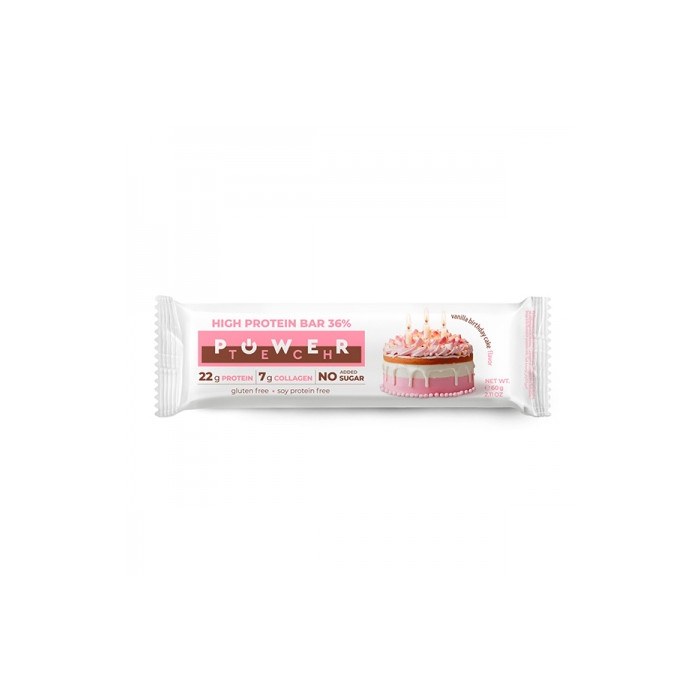 POWER TECH protein bar vanilla birthday cake 60gr
