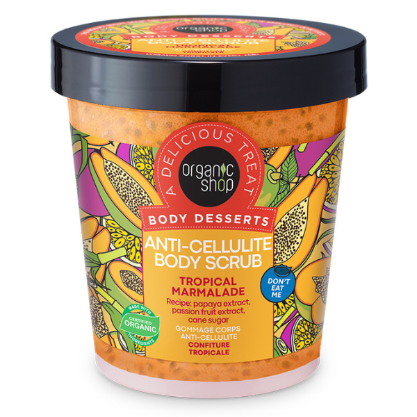 Organic Shop By Natura Siberica Body Desserts Anti-Cellulite Body Scrub Tropical Marmalade, 450Ml