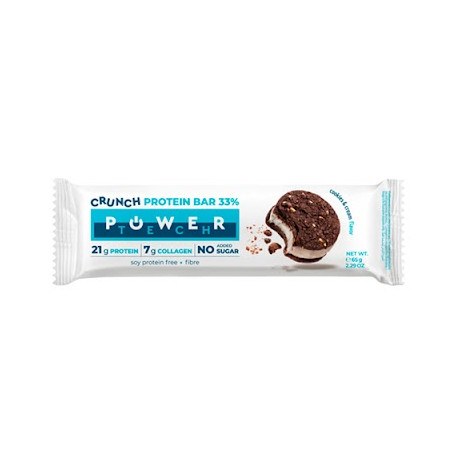 POWER TECH protein bar Cookie Cream No Sug 65Gr