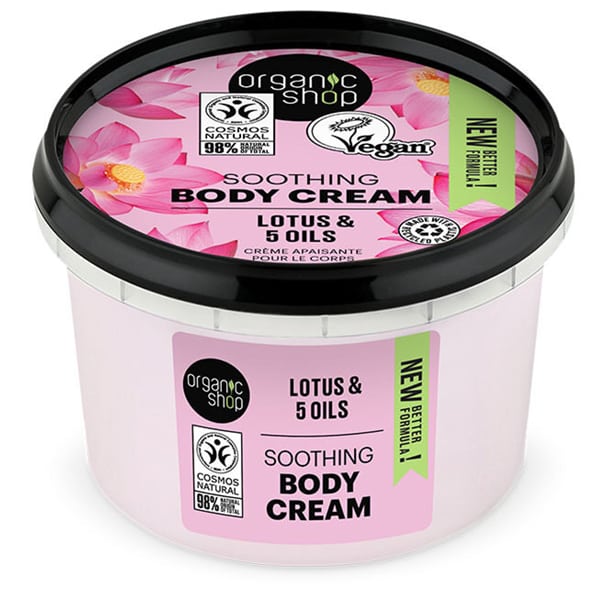 Organic Shop Indian Lotus Body Cream with Organic Lotus & 5 Oils 250ml