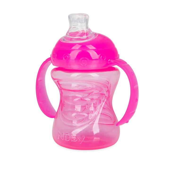 Nuby Training Bottles - 240ml (Pink)