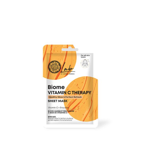 Natura Siberica Lab Biome Vitamin C Therapy Sheet Mask Brightening Face Mask 1 Pc