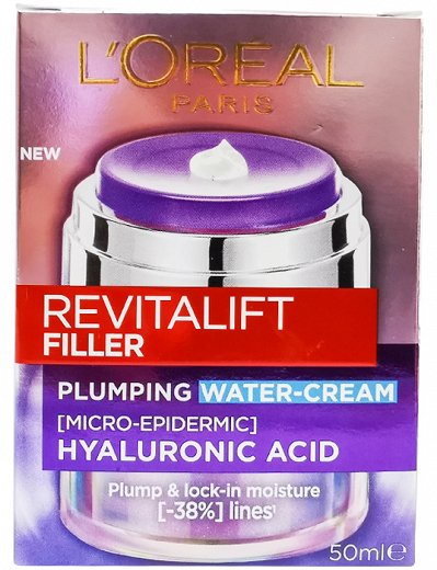 Loreal Revitalift Filler + Hyaluronic Acid Plumping Water Cream 50Ml