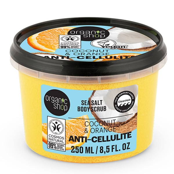 Organic Shop Sea Salt Anti-Cellulite Body Scrub with Coconut and Orange 250 ml