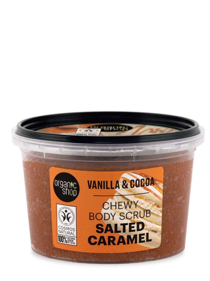 Organic Shop By Natura Siberica Salted Caramel Chewy Scrub Body Exfoliator, 250Ml