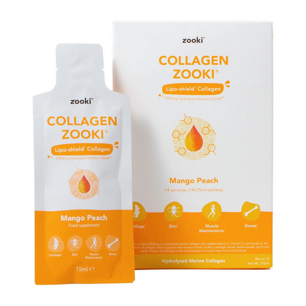 Zooki Collagen Mango-Peach Drinking Collagen 14 sachets