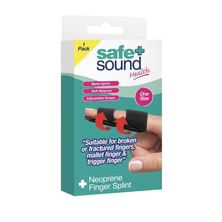 Safe & Sound Health Adjustable Finger Splint One Size 1 Pack