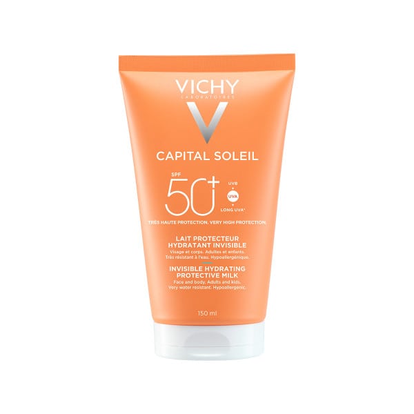 Vichy Capital Soleil Invisible Moisturizing Sunscreen Lotion for Face & Body SPF50+, 150ml