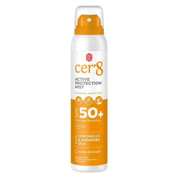 Cer'8 Active Protection Mist High Protection Sunscreen With Citronella & Andiroba Spf50+ 125 Ml