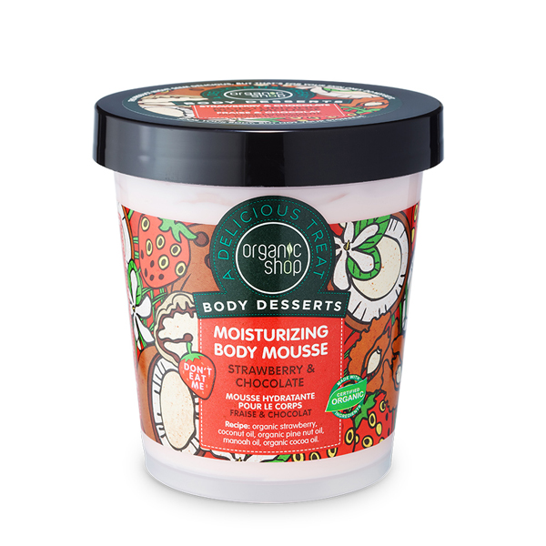 Organic Shop Body Desserts Strawberry & Chocolate Moisturising Body Mousse 450ml