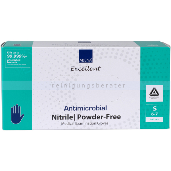 Abena Antimicrobial Nitrile Blue Small Gloves Small X 200