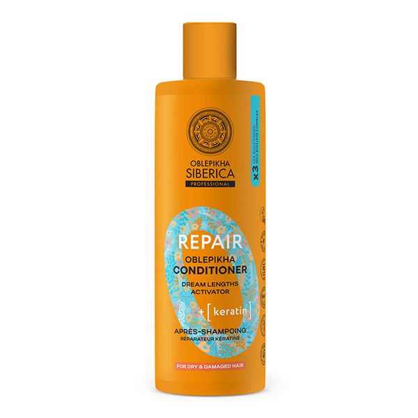 Natura Siberica Oblepikha Repair Conditioner With Sea Buckthorn & Keratin For Dry And Damaged Hair 400 Ml