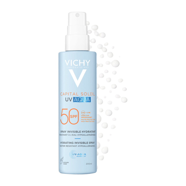 Vichy Capital Soleil UV Aqua Moisturizing Spray Body Lotion Spf50 200 ml