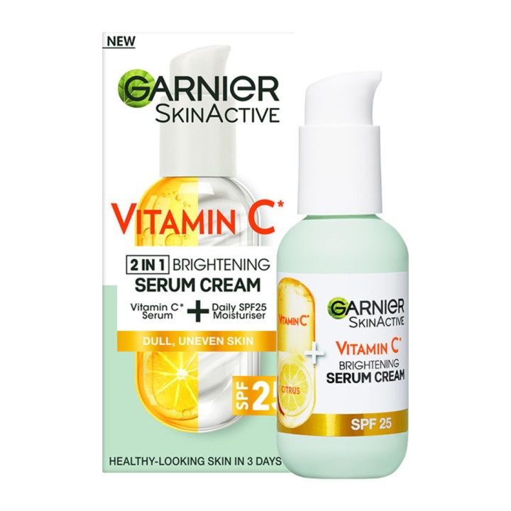 Garnier Skin Active Vitamin C 2in1 SPF25 Brightening Serum Cream 50ml