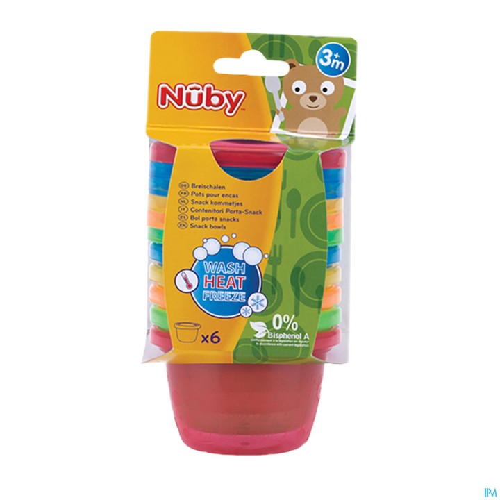 Nuby 6 Pack Snack Set 120Ml Md18074