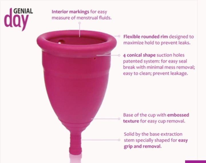 Genial Day Menstrual Cup Size S M L