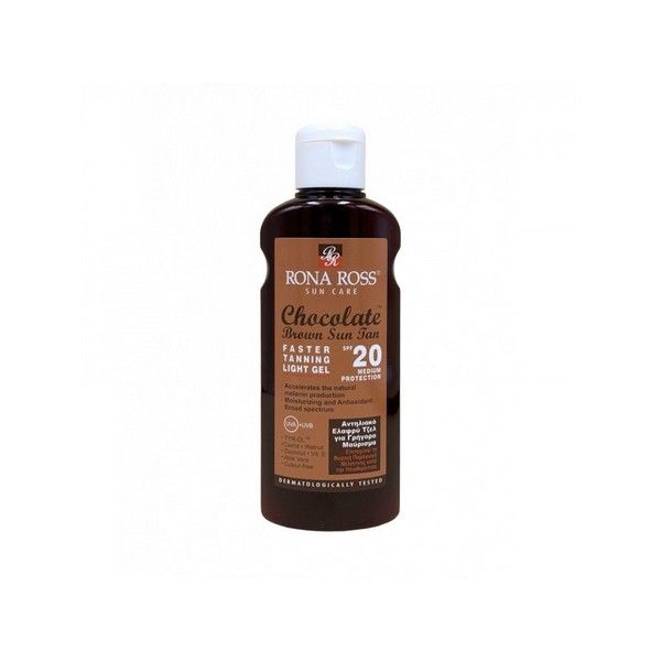 Rona Ross Chocolate Brown SPF20 Sun Tan Light Gel 150ml