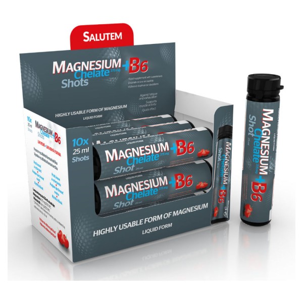 Salutem Magnesium + Vitamin B6 Cherry Flavour 10 Shots X 25Ml