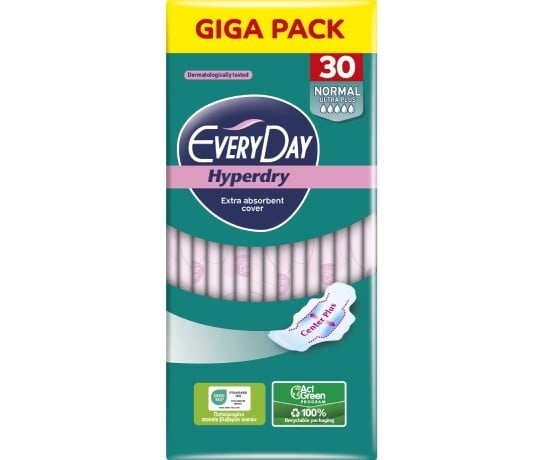 Everyday Everyday Hyperdry Normal Ultra Plus Giga Pack Sanitary Napkins, 30 Pieces