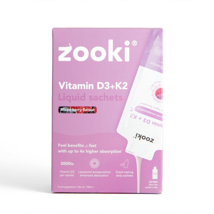 Zooki Vitamin D3+K2 Mixed Berry Flavour 14x10ml