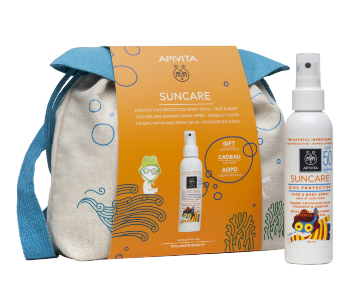 Apivita Kids Sunscreen Spray SPF50 150ml + Bag