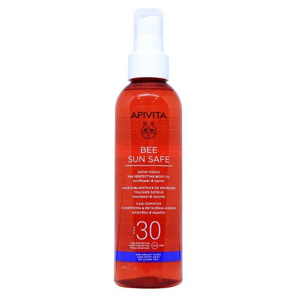 Apivita Bee Sun Satin Touch  Tanning Oil Perfecting Body Oil SPF30 200ml