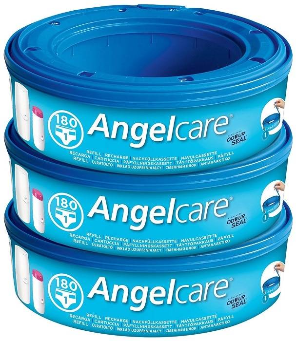Angelcare Refill Cassettes 3-Pack for Nappy Disposal System