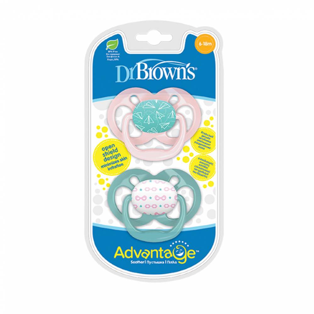 Dr. Brown's Advantage Soothers 06-18M Girl